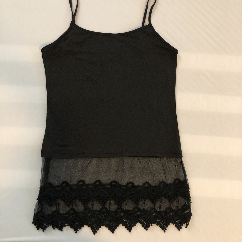Lace Trimmed Camisole Top Extender